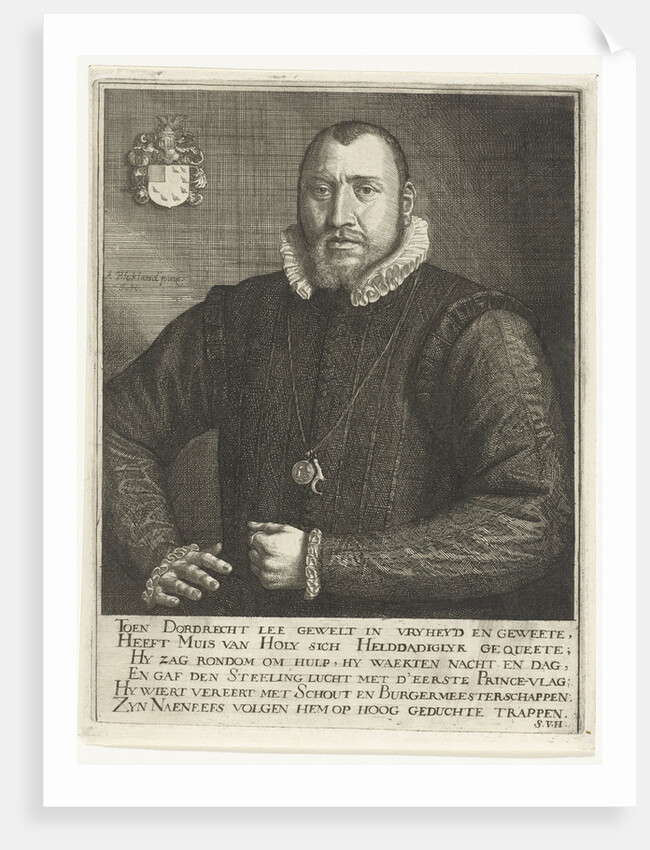 Portrait of Jacob Muys van Holy by Simon onder de Linde