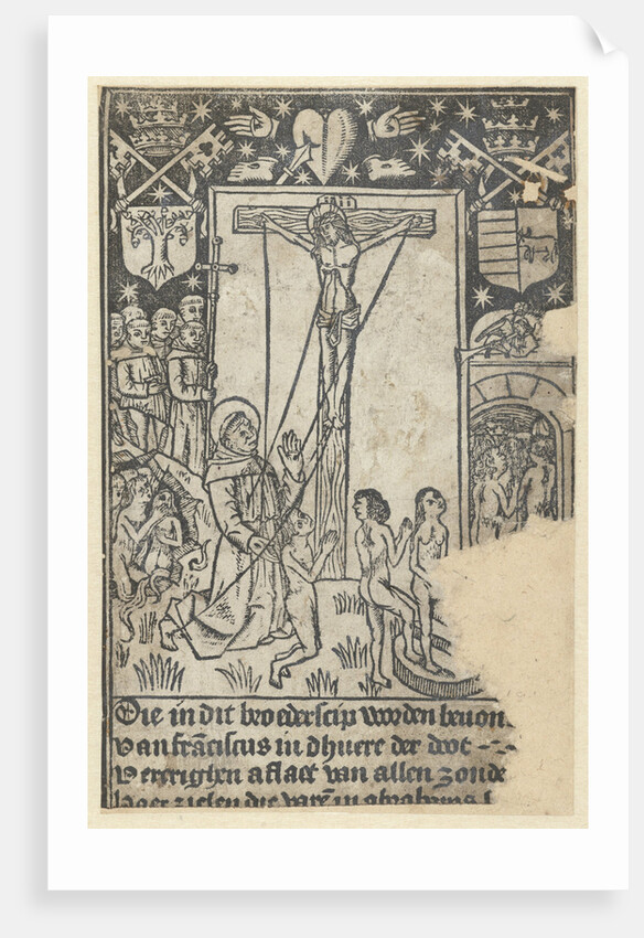 Christ on the cross with St. Francis and the final judgment by Anonymous