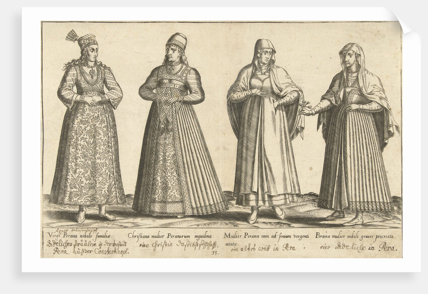 Women's Dress from Constantinople around 1580, istanbul Turkey by Joos de Bosscher