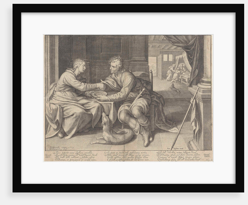Esau sells his birthright to Jacob William Isaacsz. van Swanenburg by Johannes Janssonius