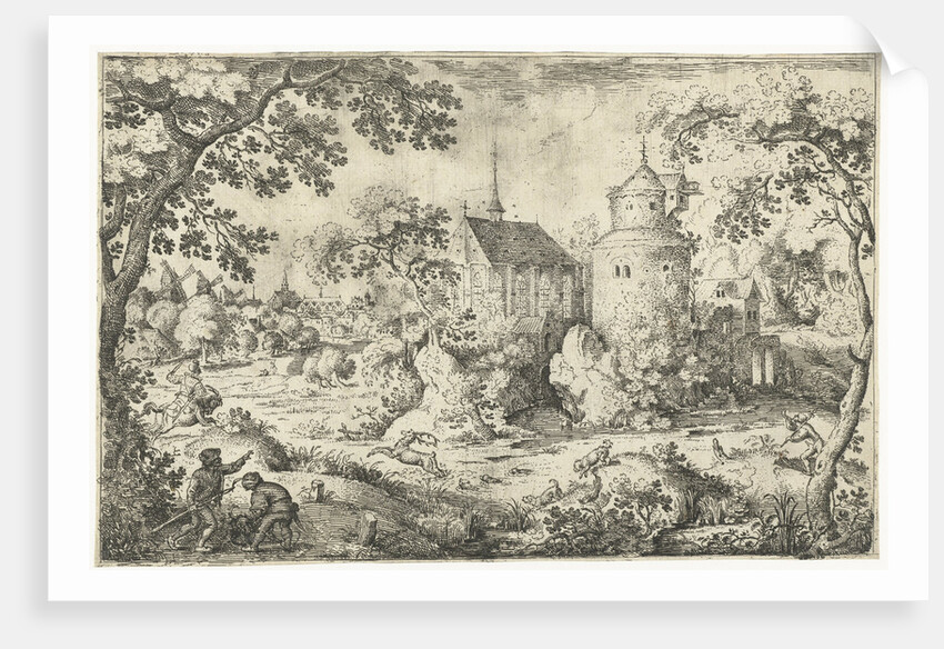 Deer Hunting near a chapel by Jacob Savery I
