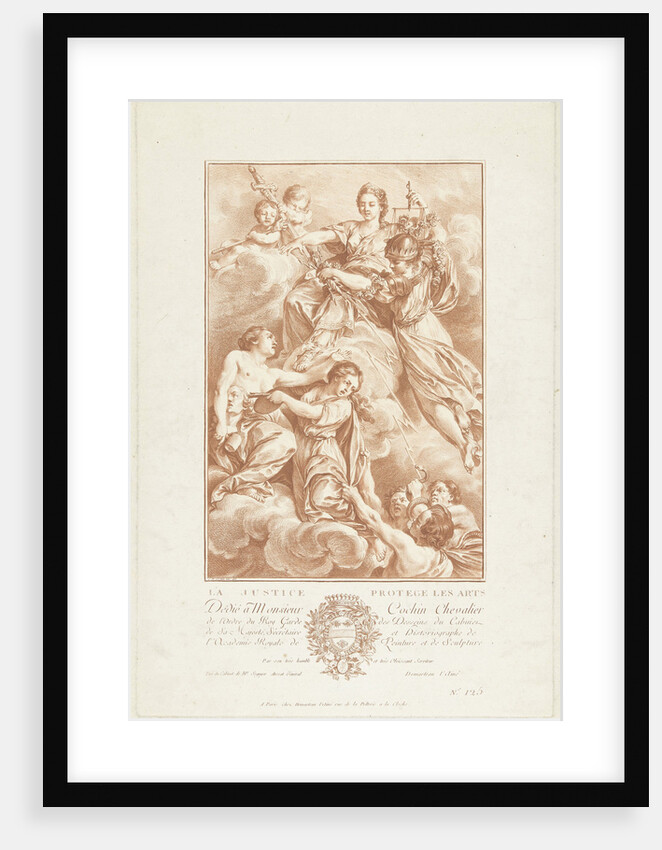 Allegory of Justice as patron of the arts by Gilles Demarteau