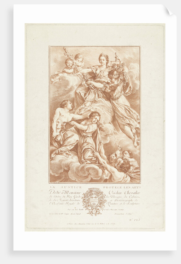 Allegory of Justice as patron of the arts by Gilles Demarteau
