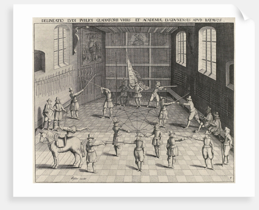 Fencing School of the University of Leiden by Claes Jansz. Visscher II