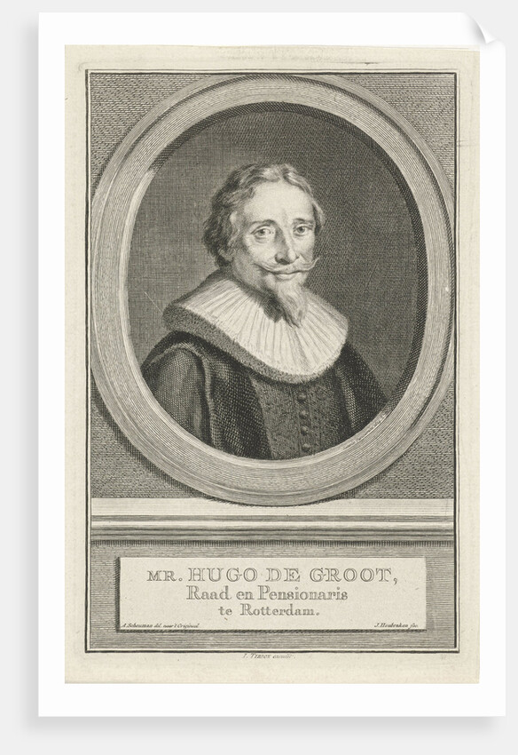 Portrait of Hugo Grotius by Isaak Tirion