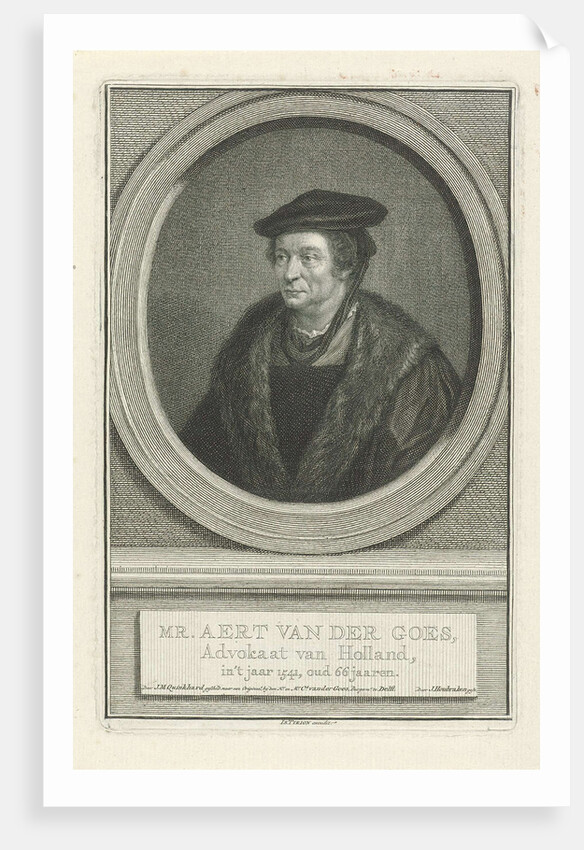 Portrait of Aart van der Goes by Isaak Tirion