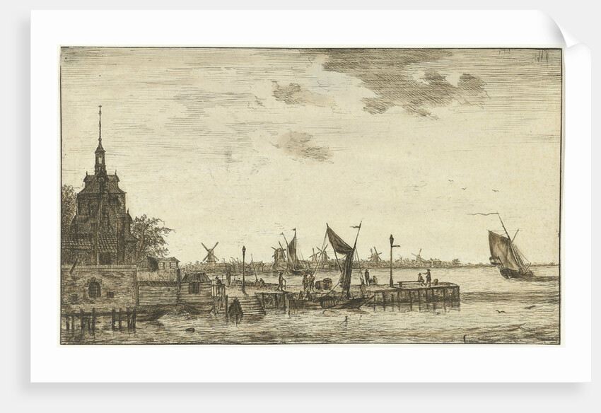 Harbour View of the Old Hooft Rotterdam by Hendrik Kobell