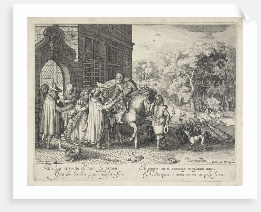 The prodigal son says goodbye to his father by Willem Janszoon Blaeu
