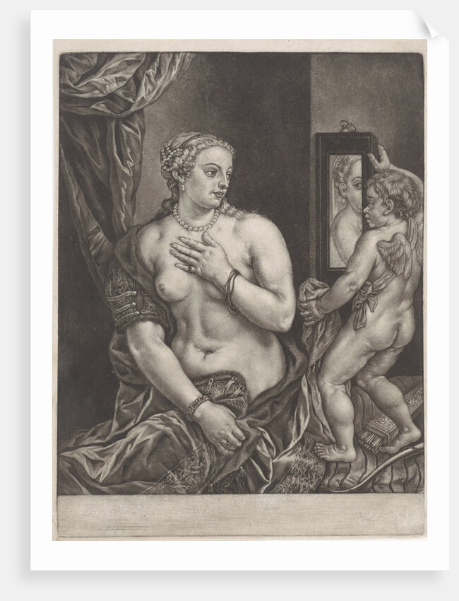 Venus and Cupid with a mirror by Anonymous
