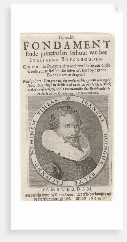 Portrait of Joannes Buingha, mathematician and accountant by Willem Willemsz Stam