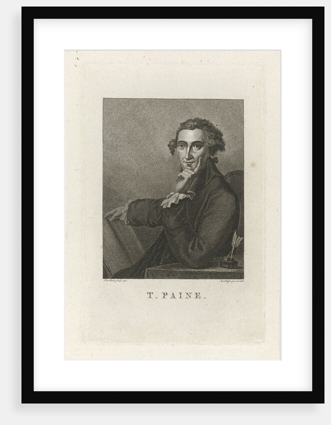 Portrait of Thomas Paine by Adriaan Pietersz. Loosjes