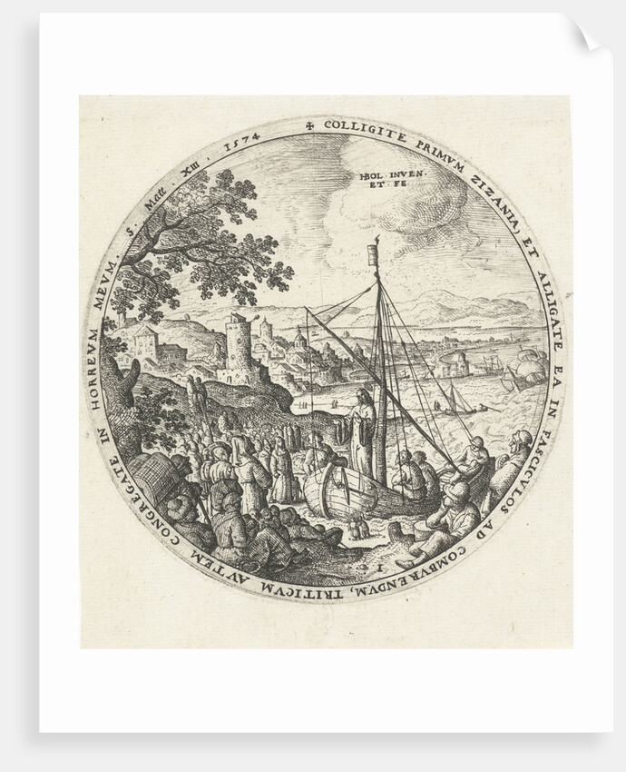 Christ preaches on the shores of the Lake by Hans Bol