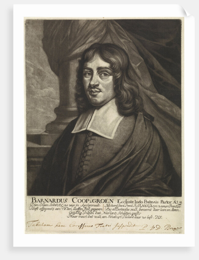 Portrait of Bernard Coop à Groen by Hieronymus Wilhelm Snabelius