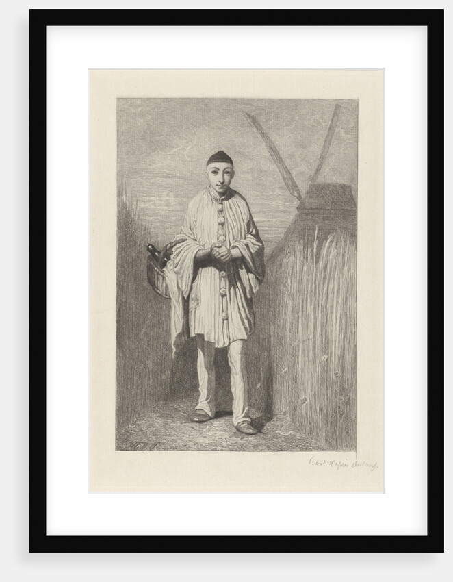 Pierrot in a mill by Ferdinand Leenhoff