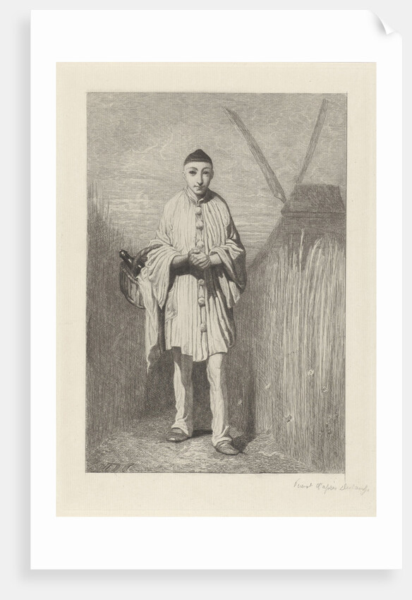 Pierrot in a mill by Ferdinand Leenhoff