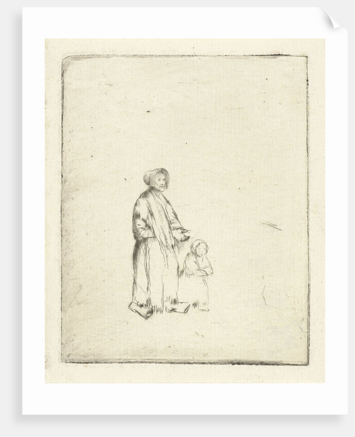 Beggar with child by Louis Bernard Coclers