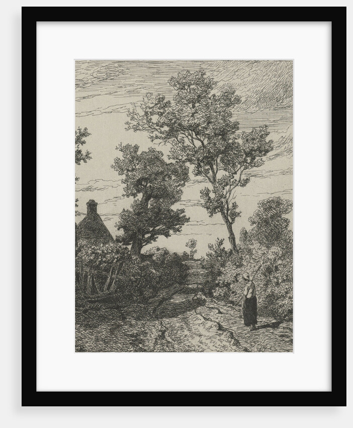 Farmer on a country road by Willem Roelofs I