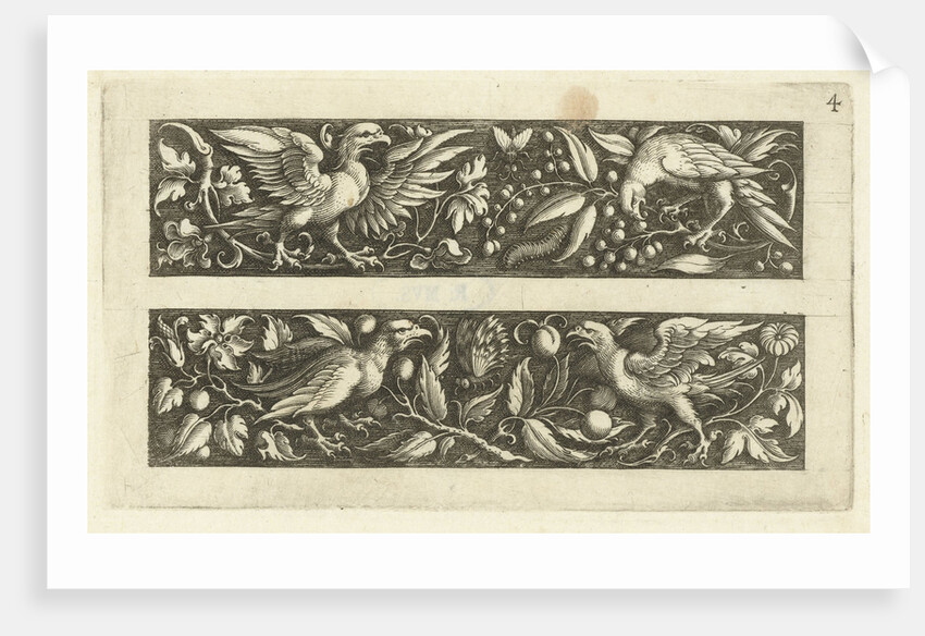 Two friezes, both with raptors by Michiel le Blon