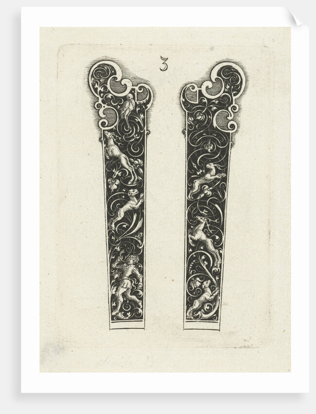 Two knife handles by Michiel le Blon