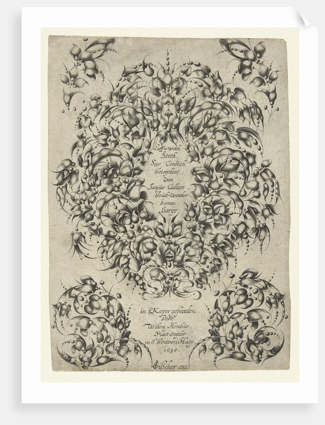 Title Journal: Looff-werck Boeck Seer Constich Geteijckent by Claes Jansz. Visscher II