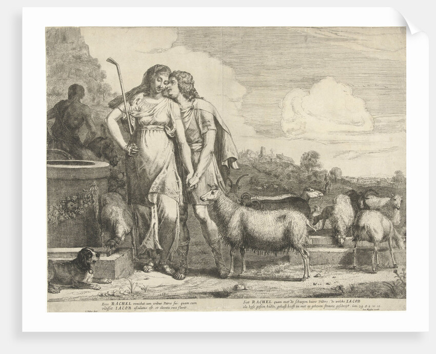 Jacob kisses Rachel at the well by Joannes Meyssens