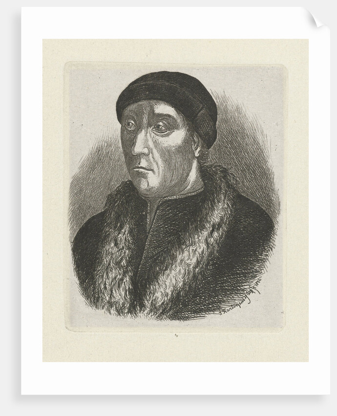 Portrait of Laurens Jansz. Coster by Joseph Hartogensis