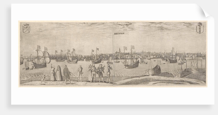 View of the city of Amsterdam on the IJ by Pieter Bast