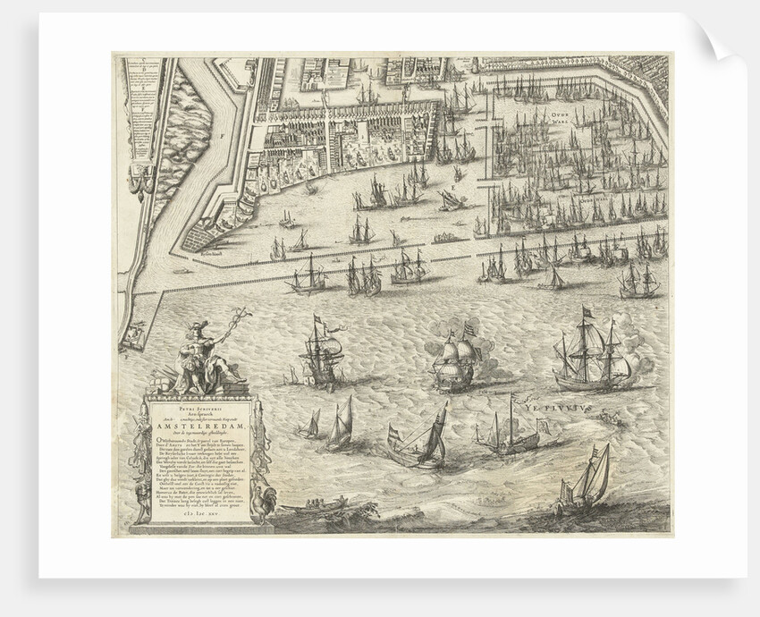 Map of Amsterdam (leaf left), 1625 by Balthasar Florisz. van Berckenrode