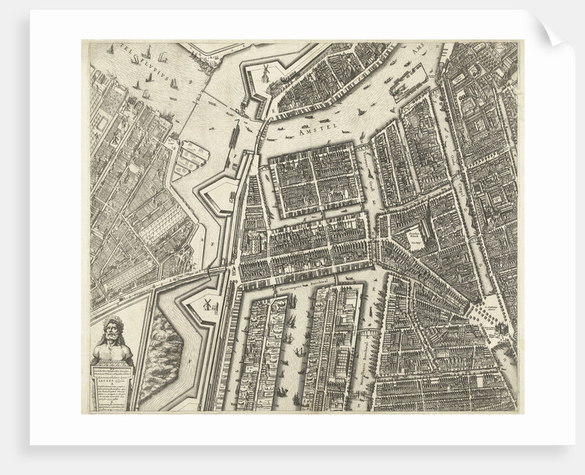 Map of Amsterdam (leaf middle left), 1625 by Balthasar Florisz. van Berckenrode