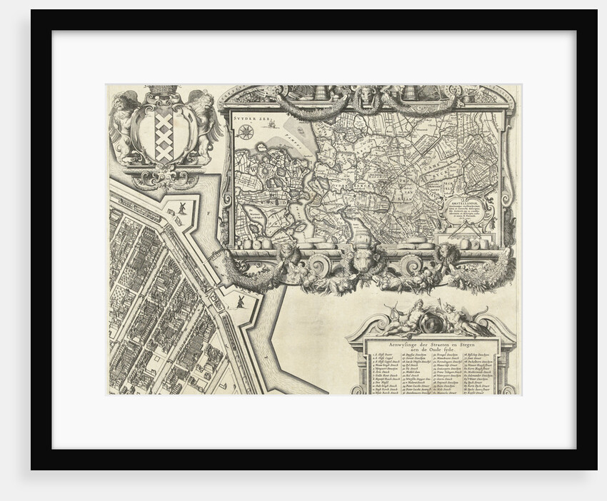 Map of Amsterdam (leaf right), 1625 by Balthasar Florisz. van Berckenrode