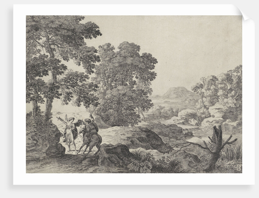 Balaam and the donkey with the angel by Herman van Swanevelt