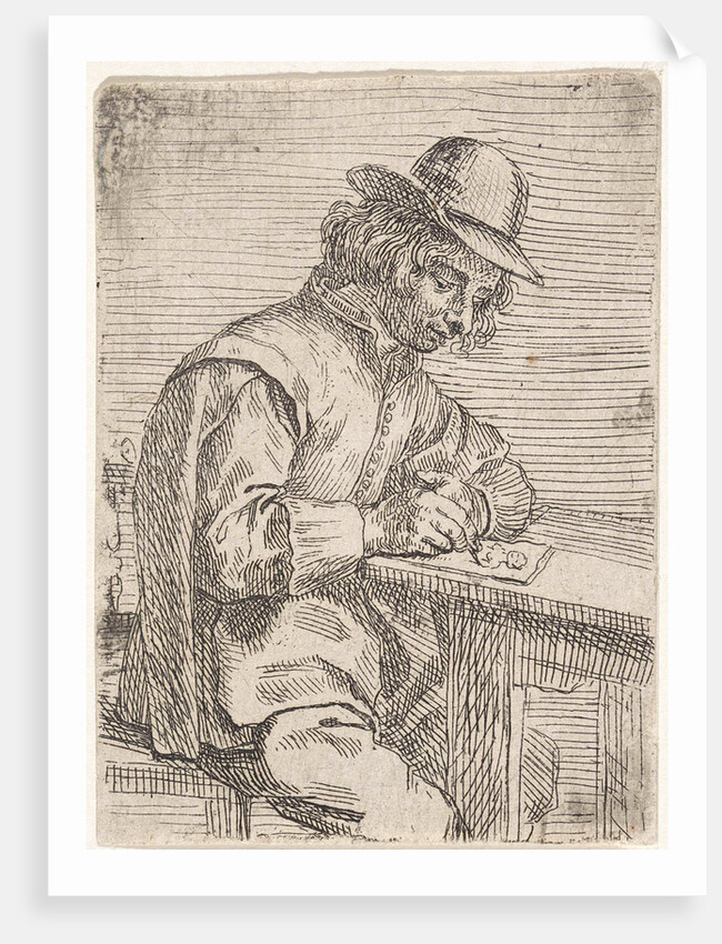 A drawing man wearing a hat by Peter Snijers