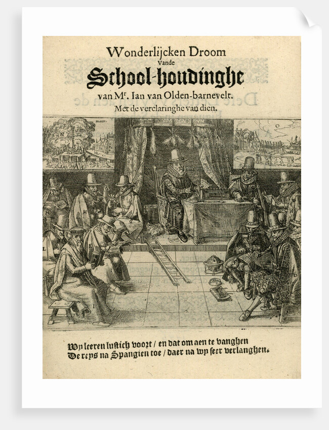 Title print of the pamphlet in 1618 entitled, 'Wonderlijcken Droom Vande School-houdinghe van Mr by Anonymous
