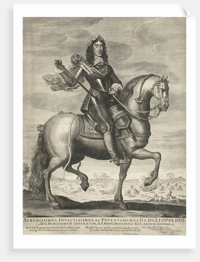 Portrait of Leopold I, Emperor of Germany, on horseback by Wallerant Vaillant
