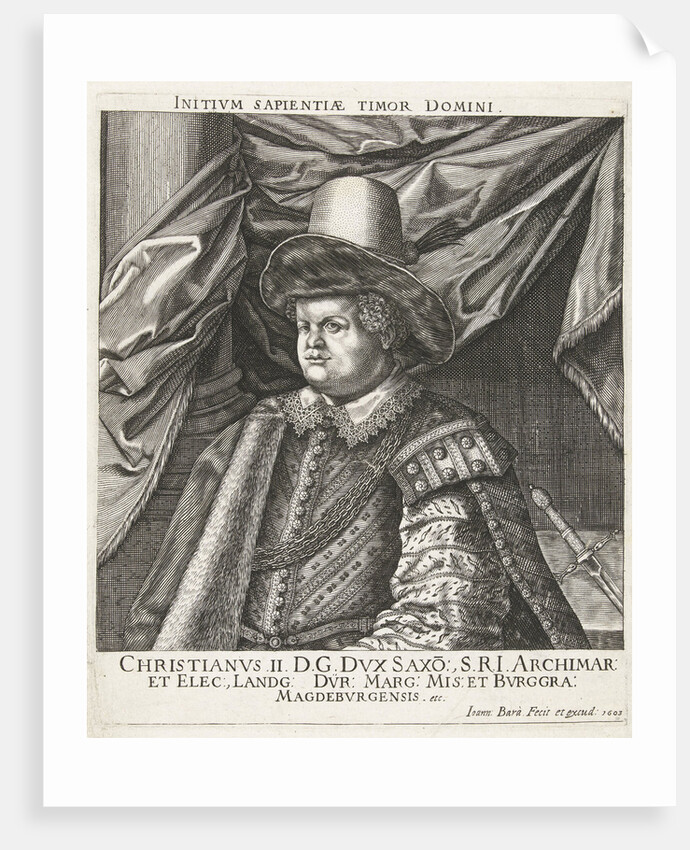 Portrait of Christian II, Elector of Saxony by Johan Barra