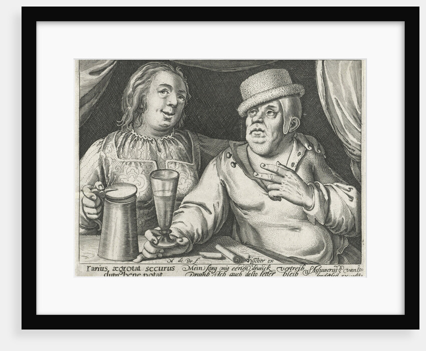 Drinking man and woman by Assuerus van Londerseel