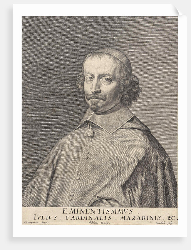 Portrait of Cardinal Giulio Raimondo Mazarino by Claes Jansz. Visscher II