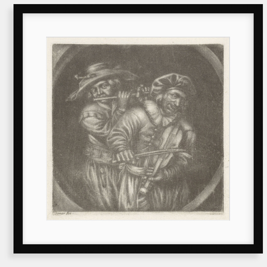 Violin Player and flutist by Adriaen Brouwer