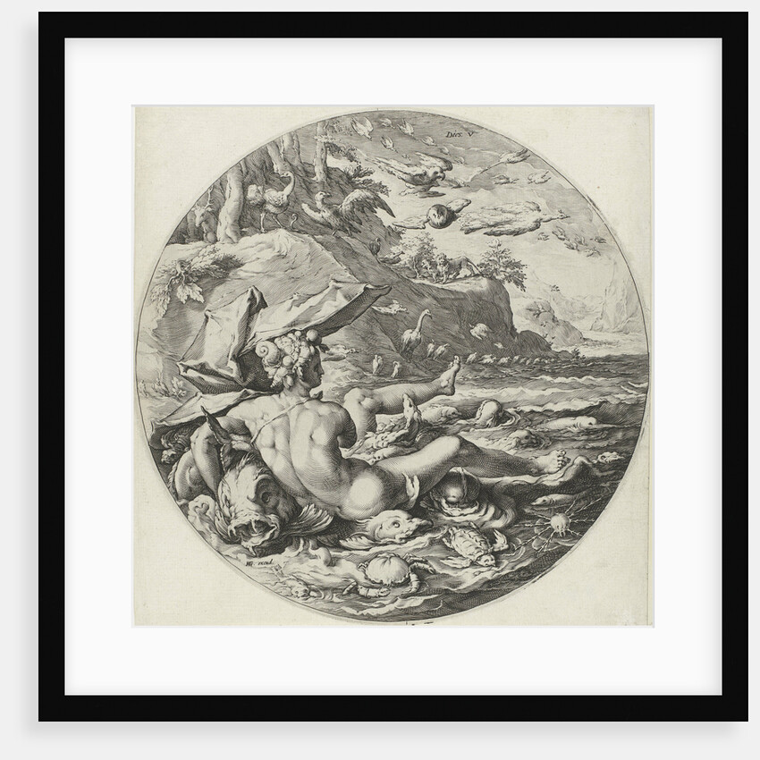 Fifth day of Creation: Creation of the animals by Hendrick Goltzius