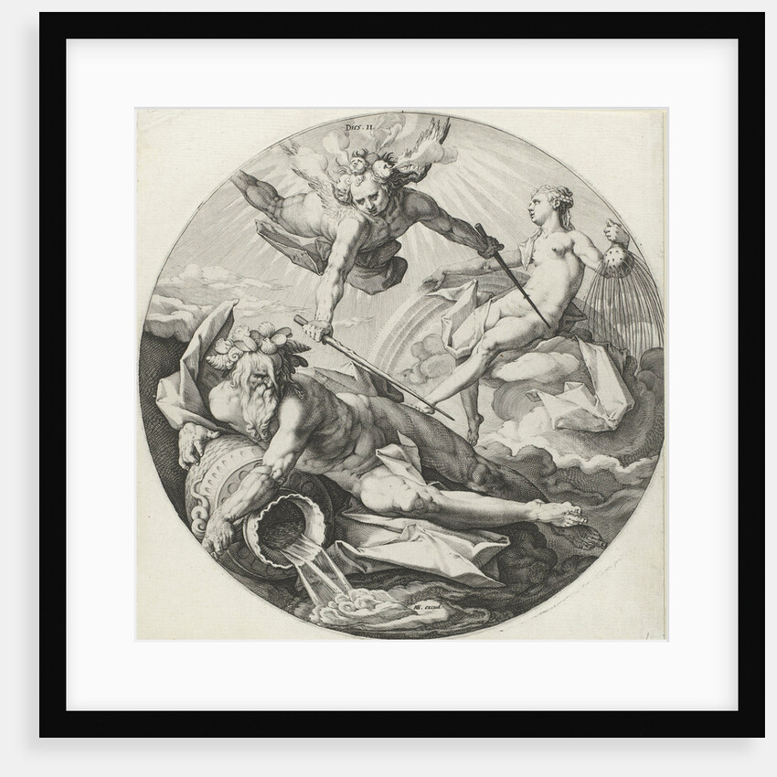 Second Creation: parting between the waters by Hendrick Goltzius