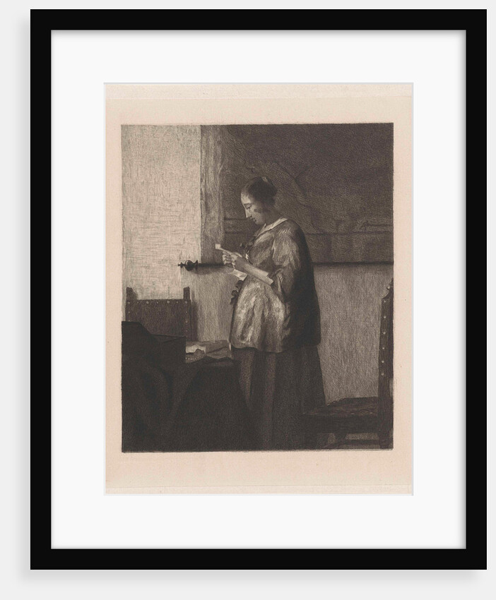 Woman Reading a Letter by Johannes Vermeer