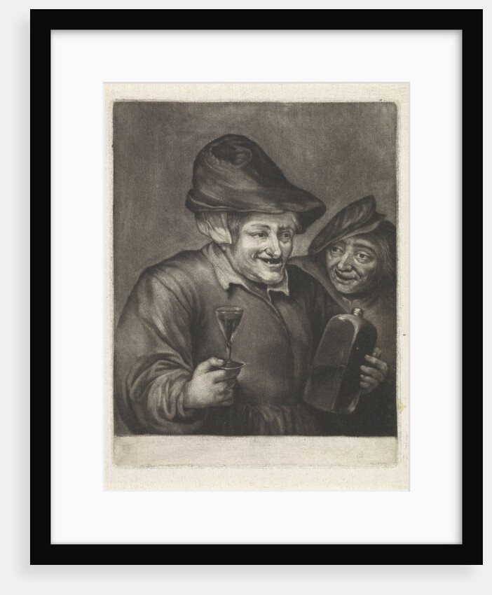 Old man with a bottle and a glass (version A) by Jan van der Bruggen
