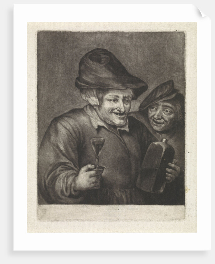 Old man with a bottle and a glass (version A) by Jan van der Bruggen