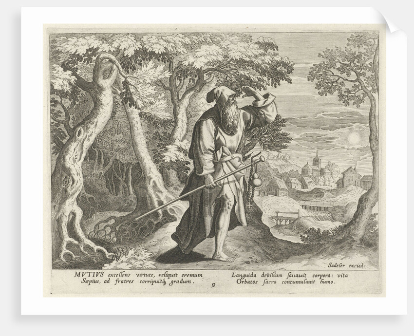 Mutius the hermit by Maerten de Vos
