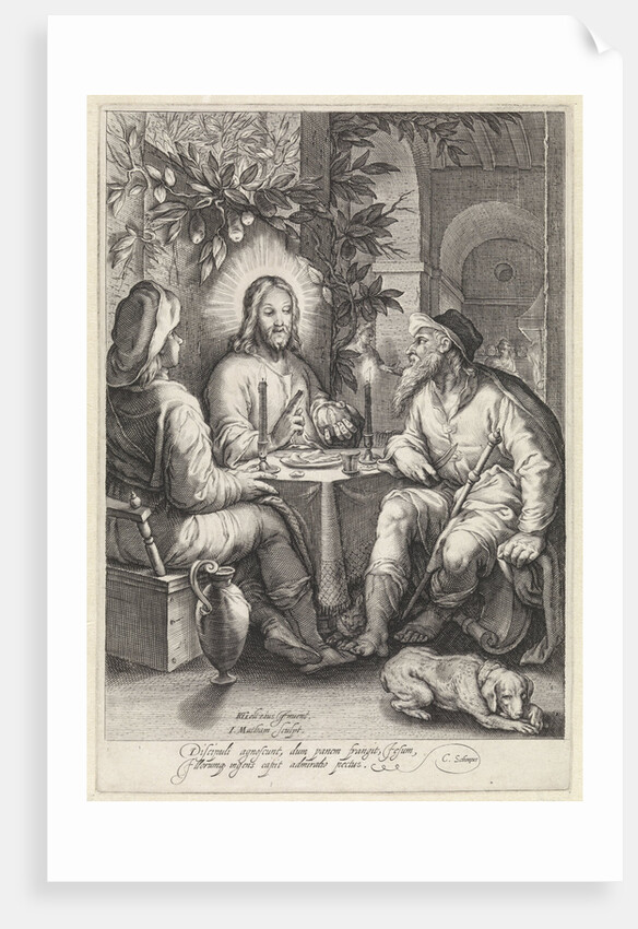 Meal at Emmaus by Cornelius Schonaeus
