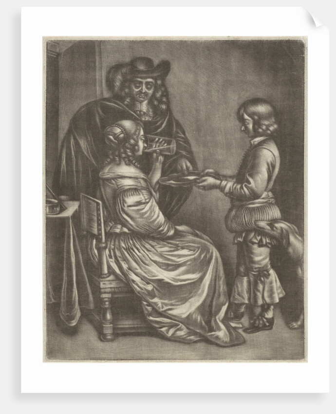 Drinking lady by Gerard ter Borch II