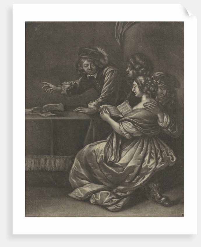 Companions around a table by Gerard Pietersz. van Zijl