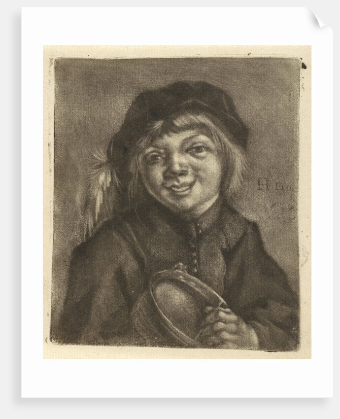 Boy with a bowl and a spoon by Jan de Groot