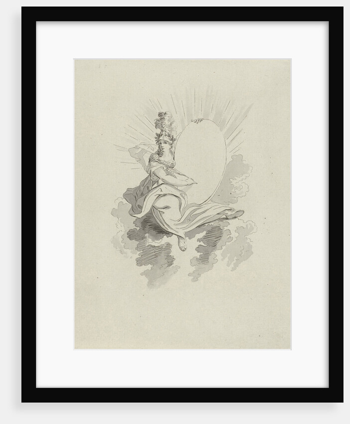 Minerva with a quill pen by Hermanus Fock