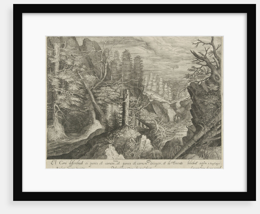 Elia fed by a raven by Crispijn van de Passe I